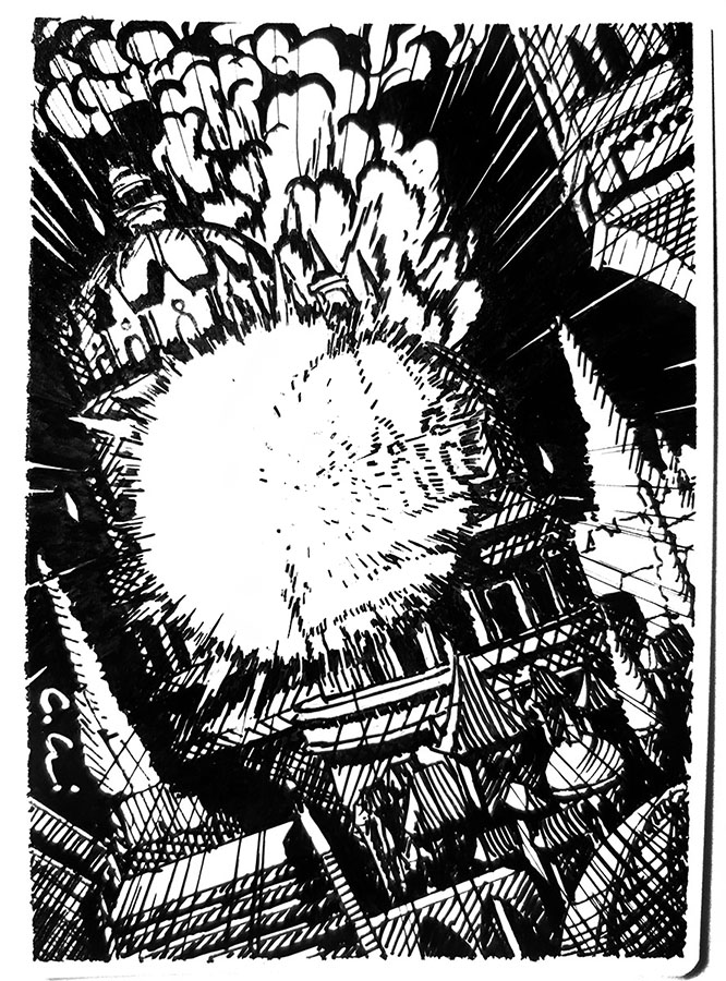 + Ink Sketch on the Artist Proof - Image 4